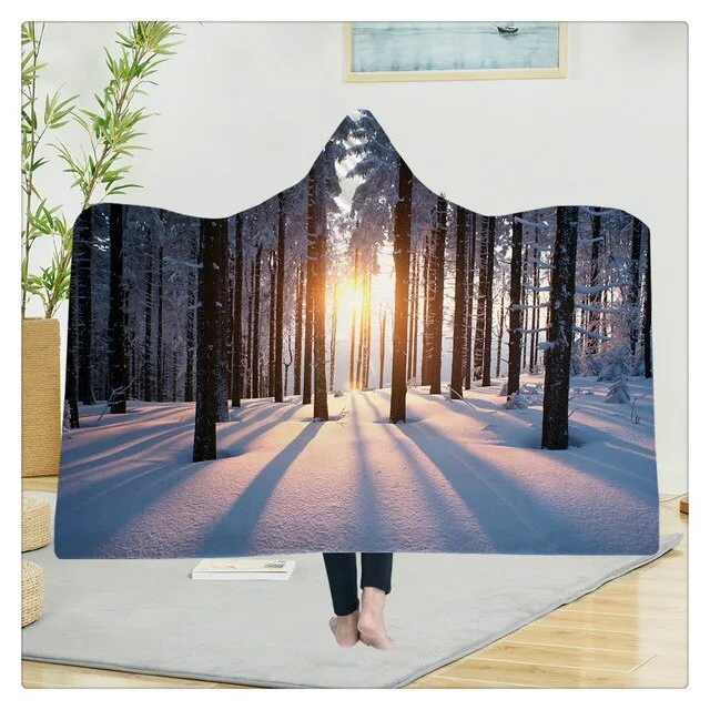 Yoga mat Hooded Blanket